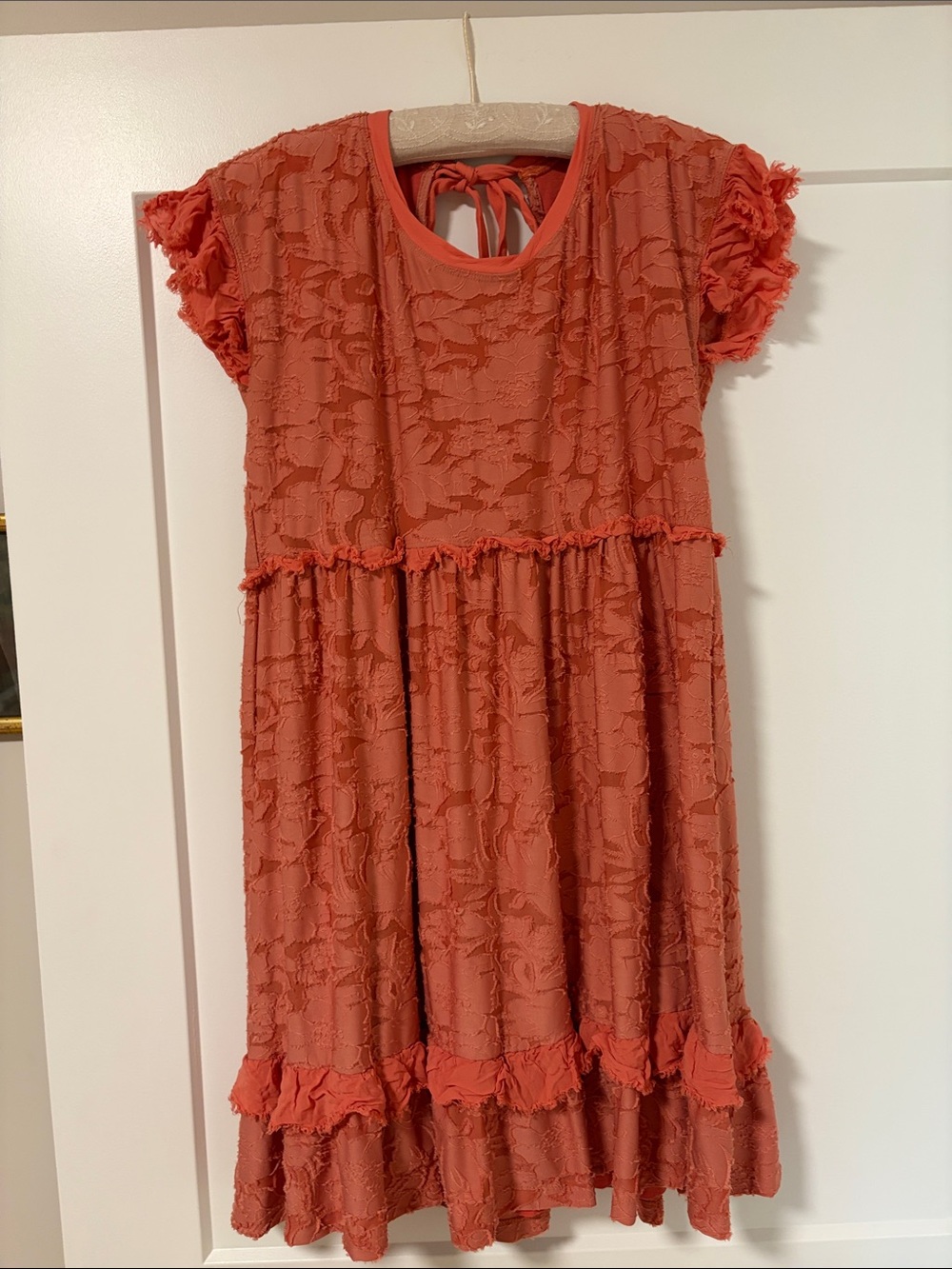 ANTHROPOLOGIE RUFFLE KNIT MINI DRESS
